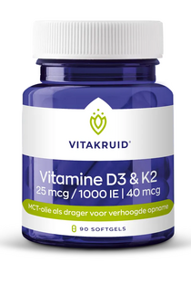 Vitakruid Vitamine D3 & k2 Softgels 90SG 