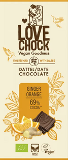 Lovechock Dark Chocolate Ginger Orange 70GR 