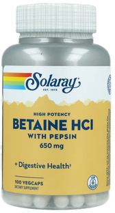 Solaray Betaine HCI 650mg Capsules 100CP Solaray Betaine HCI 650mg Capsules 100CP