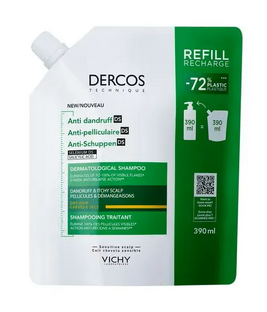 Vichy Dercos Shampoo Anti Drandruff Droog Haar Refill 390ML Vichy Dercos Shampoo Anti Drandruff Droog Haar Refill 390ML