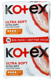 Kotex Ultra Soft Normal Maandverband 16ST 