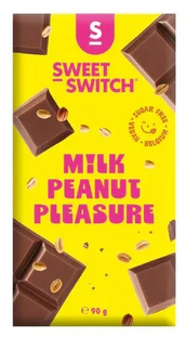 Sweet-Switch Milk Peanut Pleasure Suikervrij 90GR Sweet-Switch Milk Peanut Pleasure Suikervrij 90GR