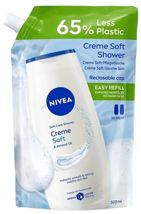 Nivea Creme Soft & Almond Oil Douchegel Navulling 500ML 