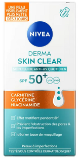 Nivea Derma Skin Clear SPF50+ Zon Fluide 40ML 