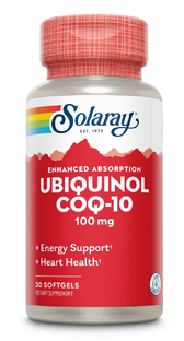 Solaray Ubiquinol Co Q10 100mg Softgels 30SG Solaray Ubiquinol Co Q10 100mg Softgels 30SG