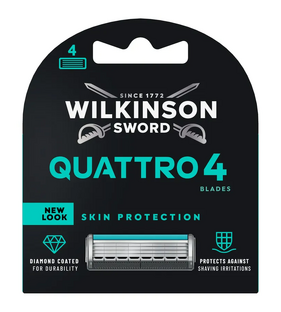 Wilkinson Quattro Essential 4 Blades Scheermesjes 4ST Wilkinson Quattro Essential 4 Blades Scheermesjes 4ST