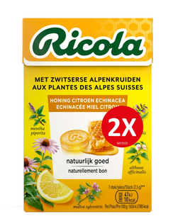 Ricola Keelpastilles Honing Citroen Echinacea 100GR Ricola Keelpastilles Honing Citroen Echinacea 100GR