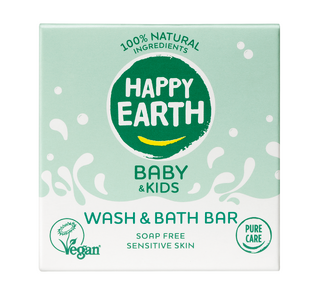 Happy Earth Baby & Kids Wash & Bath Bar 50GR Happy Earth Baby & Kids Wash & Bath Bar 50GR