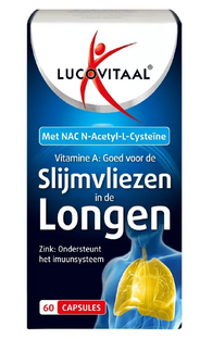 Lucovitaal Slijmvliezen in de Longen Capsules 60CP Lucovitaal Slijmvliezen in de Longen Capsules 60CP