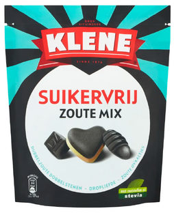 Klene Suikervrij Zoute Mix Drop 175GR Klene Suikervrij Zoute Mix Drop 175GR