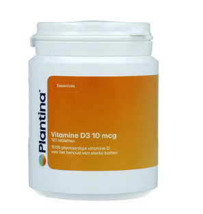 Plantina Vitamine D3 10mcg Tabletten 120TB Plantina Vitamine D3 10mcg Tabletten 120TB