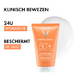 Vichy Capital Soleil Protective Milk SPF50 150ML Witte achtergrond met tube, klinisch bewezen Vichy Capital Soleil Protective Milk SPF50 150ML Witte achtergrond met tube, klinisch bewezen
