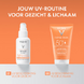Vichy Capital Soleil Protective Milk SPF50 150ML Oranje achtergrond met tube en spray Vichy Capital Soleil Protective Milk SPF50 150ML Oranje achtergrond met tube en spray