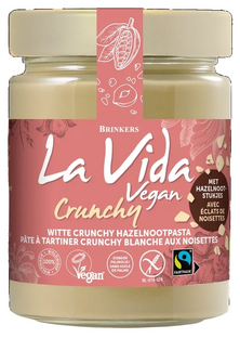 La Vida Vegan Witte Crunchy Hazelnootpasta 270GR La Vida Vegan Witte Crunchy Hazelnootpasta 270GR