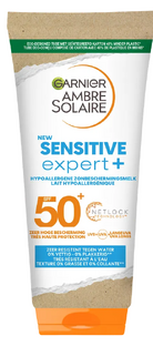 Garnier Ambre Solaire Sensitive Expert SPF50+ Zonnemelk 200ML Garnier Ambre Solaire Sensitive Expert SPF50+ Zonnemelk 200ML