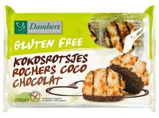 Damhert Gluten Free Kokosrotsjes Chocolade 250GR