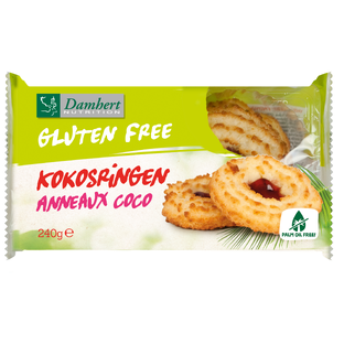 Damhert Gluten Free Kokosringen Fruitvulling 240GR 