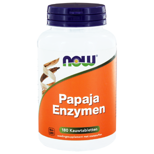 NOW Papaja Enzymen Kauwtabletten 180TB NOW Papaja Enzymen Kauwtabletten 180TB