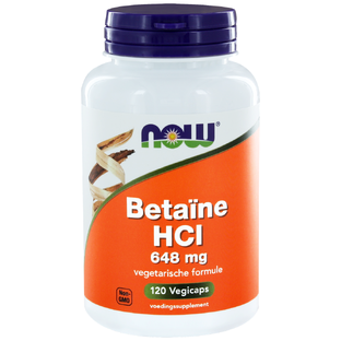 NOW Betaïne HCl 648 mg Capsules 120ST NOW Betaïne HCl 648 mg Capsules 120ST