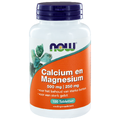 NOW Calcium en Magnesium Tabletten 100TB NOW Calcium en Magnesium Tabletten 100TB