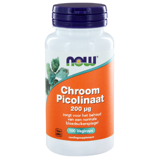 NOW Chromium Picolinaat 200mcg Capsules 100ST  NOW Chromium Picolinaat 200mcg Capsules 100ST