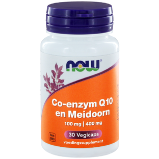 NOW Co-enzym Q10 100mg en Meidoorn 400mg Capsules 30ST