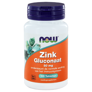NOW Zink Gluconaat 50mg Tabletten 100ST NOW Zink Gluconaat 50mg Tabletten 100ST
