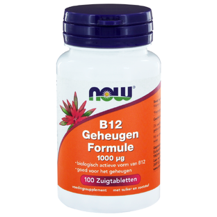 NOW B12 Geheugen Formule 1000mcg Zuigtabletten 100ST NOW B12 Geheugen Formule 1000mcg Zuigtabletten 100ST