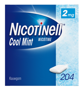 Nicotinell Kauwgum Cool Mint 2 mg -  voor stoppen met roken 204ST