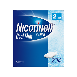 Nicotinell Kauwgum Cool Mint 2 mg -  voor stoppen met roken 204ST