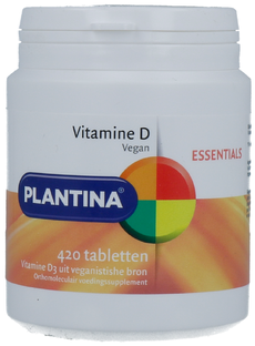 Plantina Essentials Vitamine D Tabletten 420TB Plantina Essentials Vitamine D Tabletten 420TB