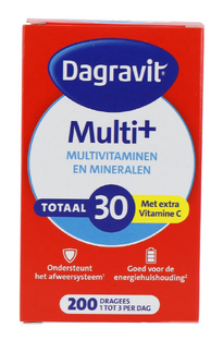 Dagravit Totaal 30 Multivitaminen en Mineralen Dragees 200ST Dagravit Totaal 30 Multivitaminen en Mineralen Dragees 200ST
