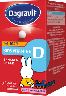 Dagravit Kids Vitamine D Kauwtabletten Banaan 200TB
