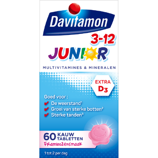 Davitamon Junior 3+ KauwVitamines Framboos 60TB