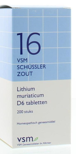 Vsm Schussler Celzout Nr.16 Lithium Muriaticum D6 Tabletten 200TB
