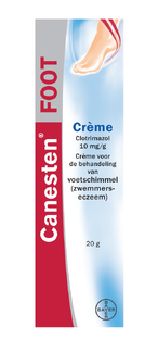 Canesten Foot Crème bij Voetschimmel 20GR Canesten Foot Crème bij Voetschimmel 20GR