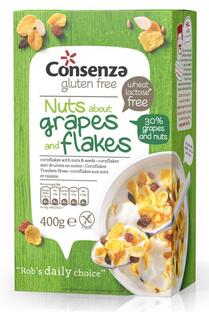 Consenza Cornflakes met Druiven en Noten 400GR