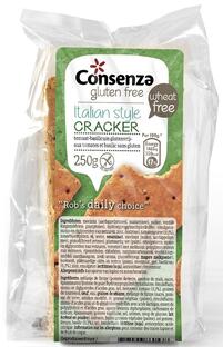 Consenza Cracker Tomaat-Basilicum 250GR