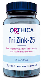 Orthica Tri Zink 25 Capsules 60CP Orthica Tri Zink 25 Capsules 60CP