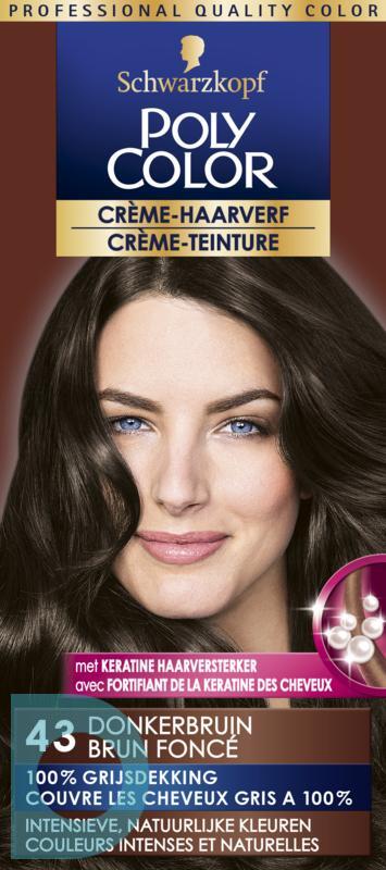 idee breed leerling Poly Color Crème Haarverf 43 Donkerbruin 90ml