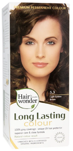 Hairwonder Long Lasting Colour 5.3 Light Golden Brown 100ML Hairwonder Long Lasting Colour 5.3 Light Golden Brown 100ML