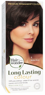 Hairwonder Long Lasting Colour 4 Medium Brown 100ML 