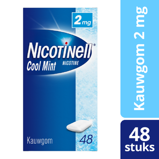 Nicotinell Kauwgom 2mg Cool Mint - voor stoppen met roken 48ST