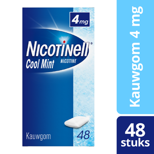 Nicotinell Kauwgom 4mg Cool Mint - voor stoppen met roken 48ST