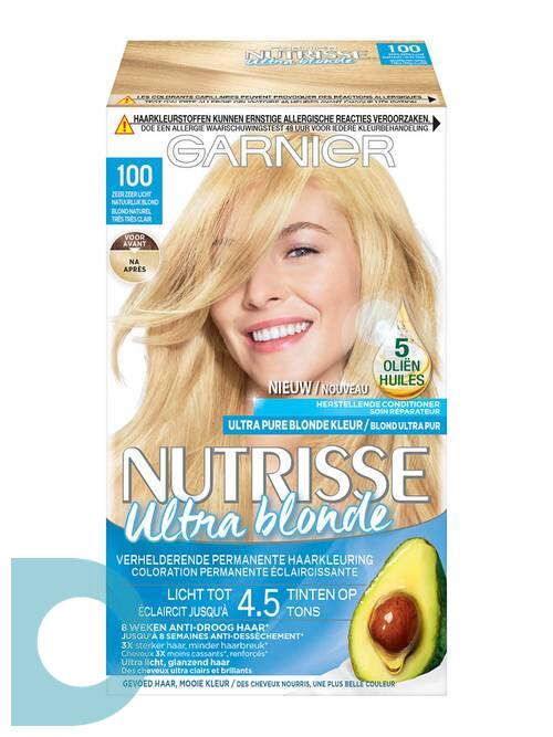 Derbevilletest Knorretje ONWAAR Garnier Nutrisse Ultra Blonde 100 Permanente Haarverf