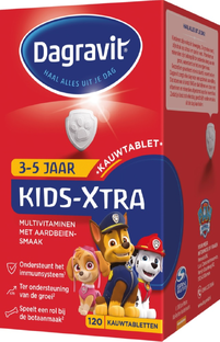 Dagravit Kids-Xtra Multivitaminen Kauwtabletten Aardbei 120TB