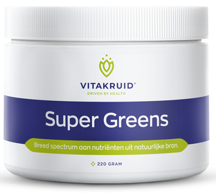 Vitakruid Super Greens 25 nutrienten oa probiotica & enzymen 220GR Vitakruid Super Greens 25 nutrienten oa probiotica & enzymen 220GR