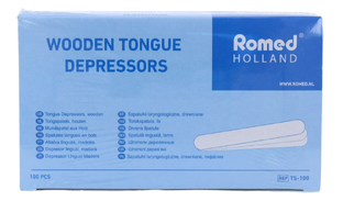 Romed Houten Tong Spatels 100ST  Romed Houten Tong Spatels 100ST