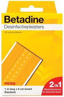 Betadine Desinfectiepleistersstrip 1m x 6cm 1ST