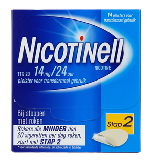 Nicotinell Pleisters 14 mg - voor stoppen met roken 14ST  Nicotinell Pleisters 14 mg - voor stoppen met roken 14ST